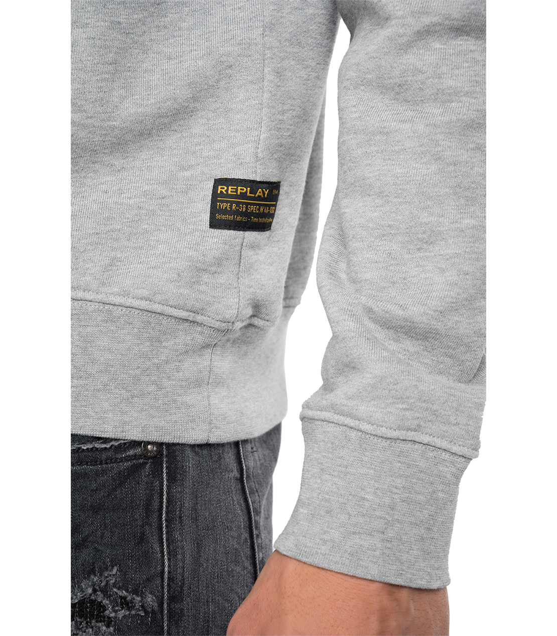 バックプリントコットンスウェットシャツ 詳細画像 メランジグレー 6